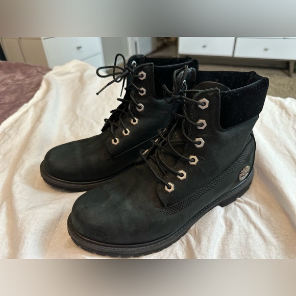 Timberland WOMEN'S VELVET ACCENT PREMIUM WATERPROOF BOOTS Black Size 9 - Picture 4 of 14
